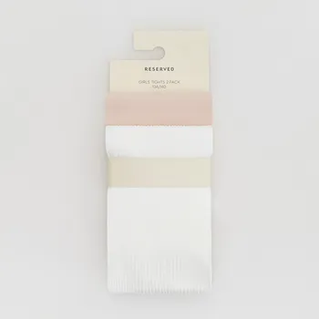 Dětská móda Reserved - Sada 2&nbsp;punčocháčů - pastelově růžová - 910IH-03X - 910IH-03X-U15