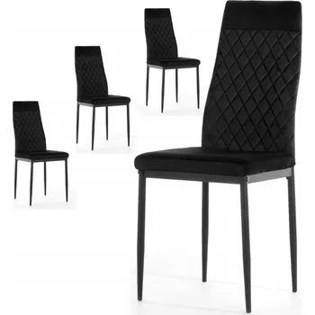 Jídelní židle Židle Lugano sametová černá 1 ks