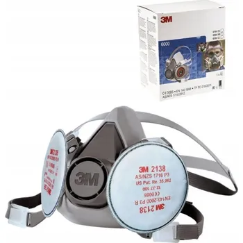 Plynová maska Protiprachová maska 3M 6200/6300 + 2x filtr 6035 FFP3 + 105 polomaska