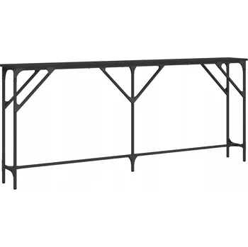 Konferenční stolek Konzolový stolek černý 180 x 23 x 75 cm, dřevotříska a kov