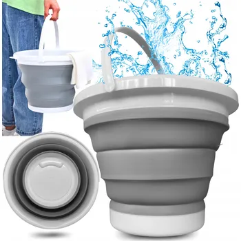 kbelík SKLÁDACÍ KYBLÍK SILIKONOVÝ PŘENOSNÝ TURISTICKÝ KEMPINGOVÝ 5L