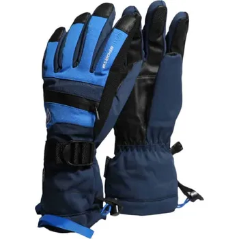 Rukavice ECHT LYŽAŘSKÉ PRSTOVÉ RUKAVICE, velikost 11/12 - 15/16 let Barva: Tmavě modrá/modrá, Velikost: 15/16 XL