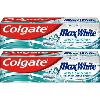 zubní pasta Colgate Max White White Crystals zubní pasta 2 x 75 ml, duopack