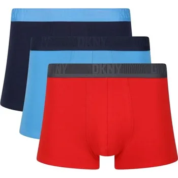 Pánské spodní prádlo Pánské boxerky DKNY OJAI L Světle modrá, Tmavě modrá, Červená