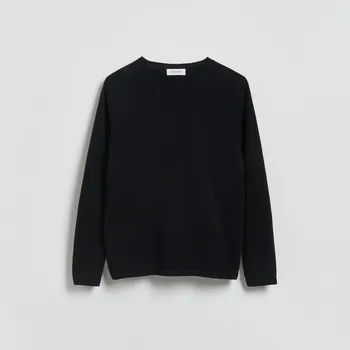 Pánský svetr Reserved - Bavlněný svetr - černý - 634HD-99X - 634HD-99X-XXL