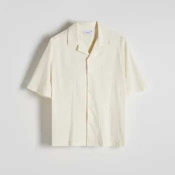 Reserved - Bavlněná košile comfort fit - krémová - 3873C-01X - 3873C-01X-XL