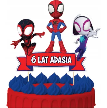 Obraz ZÁPICH DO DORTU Narozeninový Sto let SPIDEY Spiderman POSTAVY TOPPERY 8