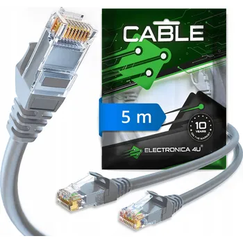 Síťový kabel Kroucená dvoulinka ELECTRONICA 4U U/UTP kat. 6, 5 m