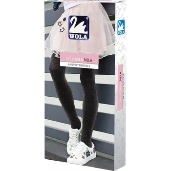 Dívčí oblečení Punčocháče Wola Nela 6-11 LET 140-146 šedé