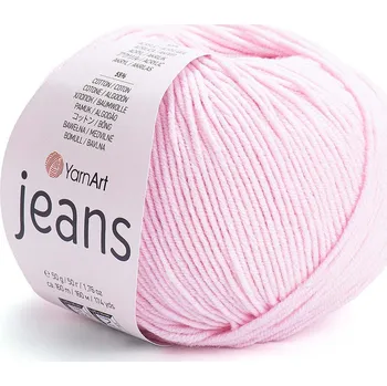 Příze Pletací příze Jeans 50 g, střední, 36 (18) růžová nejsv.