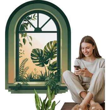 Fototapeta Samolepící samolepka na stěnu do Ložnice 40x60 cm Zelené okno