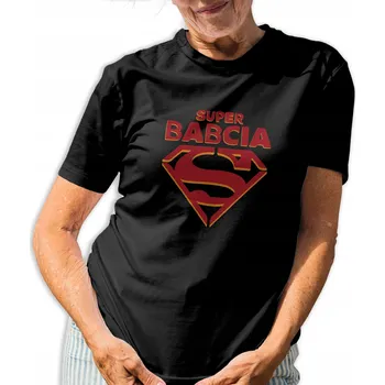 Dámské tričko Tričko dámské černé "Super Babička" ideální jako dárek ke Dni babiček, velikost L