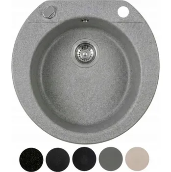 Granitový dřez Jednokomorový granitový dřez Lavello Quarzo 0.0, černý