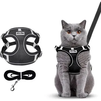 Postroj pro psa Postroj pro psy WOLMIK, prodyšná síťovaná vesta, reflexní sada postroje a vodítka pro malé psy a