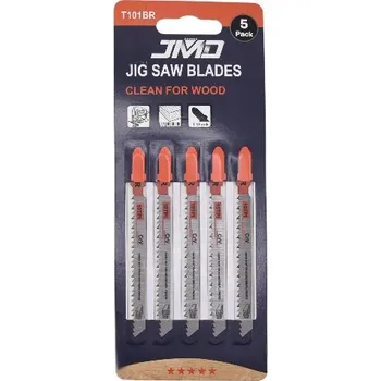 Pilový List na dřevo pro přímočarou pilu 100 mm HCS 10TPI 5ks JMD T101BR