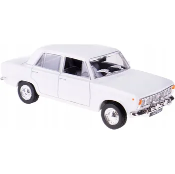 autíčko FIAT 125p MODEL KOVOVÝ KOLEKCE PRL 1:43 BÍLÝ