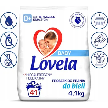 Prací prášek Lovela Baby Hypoalergenní prací prášek na bílé prádlo pro miminka 4,1 kg