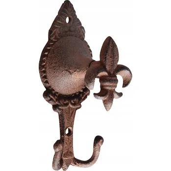 Věšák DVOJITÝ LITINOVÝ VĚŠÁK NA ZEĎ RŮŽE HNĚDÝ