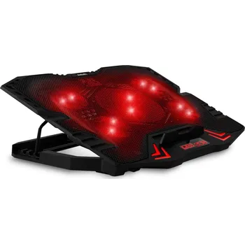 Počítač EVOLVEO Ania 5R, chladicí podložka pro notebook, 5x ventilátor, červené podsvícení