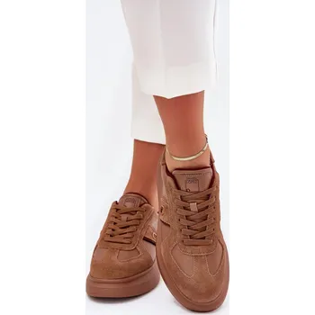 Dámské tenisky Dámské kožené sneakers na platformě Daniel Lopez Just Dare – hnědé Velikost: 36