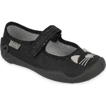 Dívčí bačkory BEFADO 114X450 dívčí balerínky černé kočka 30 114X450_30