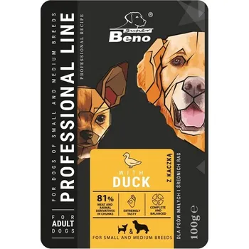 Krmivo pro psa Super Beno Professional Adult sáček pro psa s kachnou 100 g