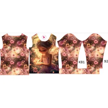 Panel na dětské termo tričko s dlouhým rukávem 92 víla září