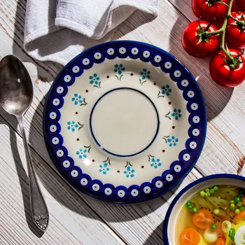 Talíř Talířek / Podšálek Keramika Bolesławiec 19 cm - dek. 168A (druhý druh)