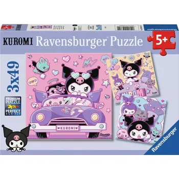 Dětské zboží RAVENSBURGER Puzzle Kuromi 3x49 dílků