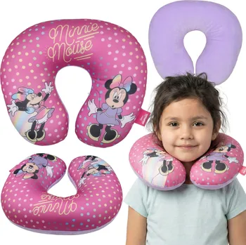 Polštář Disney Minnie Mouse Cestovní Polštář ve tvaru rohlíku na krk DO LETADLA opěrka hlavy