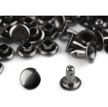 Duté nýty Ø5 mm, velké, 2 nikl černý