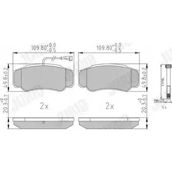 Brzdová destička Jurid 573318J Sada brzdových destiček, kotoučové brzdy