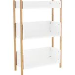 3-poličkový regál, přírodní bambus/bílá, BALTIKA TYP 2