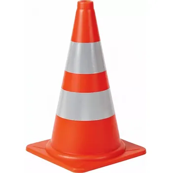 Dopravní značení Oranžový plastový PVC reflexní dopravní kužel - 25 x 25 x 39 cm