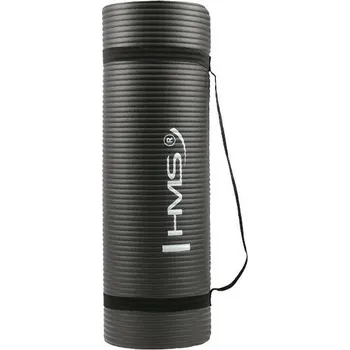 podložka na cvičení Černá podložka pro jógu HMS - 183 x 61 cm a tloušťka 1,5 cm