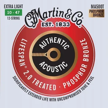 Příslušenství pro strunný nástroj Struny pro akustickou kytaru Martin MA500T 12 ks