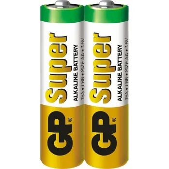 Článková baterie 2x Alkalická baterie R6 AA GP SUPER 1,5V, tužková baterie