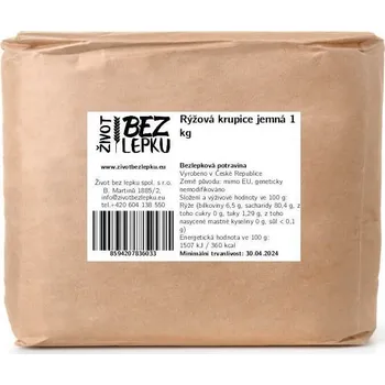 Mouka Život bez lepku Rýžová krupice jemná 1 kg