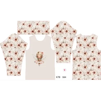 Panel na dětský termo rolák 164 květinová víla