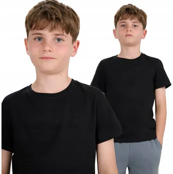 4F dětské tričko černé bavlna velikost 122