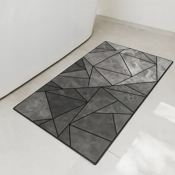 Koupelnová předložka Koupelnová předložka šedá mikrovlákno 60x100 cm protiskluzová