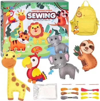 kreativní sada Sada na šití Jokomisiada – svět zvířat džungle 6+