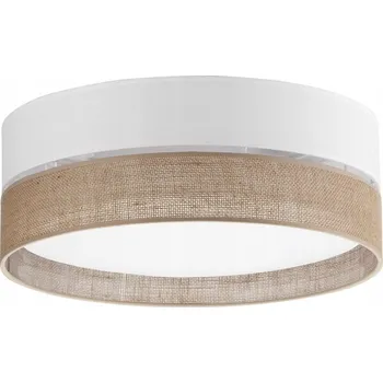 STROPNÍ SVÍTIDLO STROPNÍ SVÍTIDLO TK LIGHTING LINOBIANCO 6577 KULATÝ JUTA BÍLÁ BÉŽOVÁ