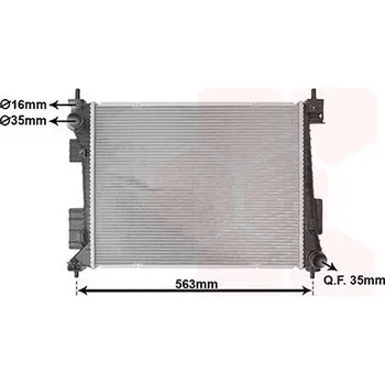 Chladič motoru Chladič, chlazení motoru VAN WEZEL 82012751