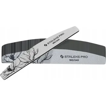 Pilník na nehty Staleks papírový půlměsíc 180/240 šedý 25 ks