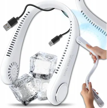 Domácí ventilátor VENTILÁTOR NA KRK PŘENOSNÝ KLIMATIZÁTOR BEZDRÁTOVÝ AKUMULÁTOR