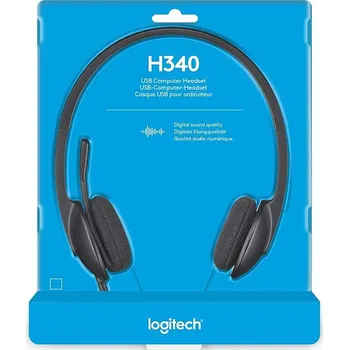 Sluchátka Drátová sluchátka s mikrofonem Logitech USB Headset H340