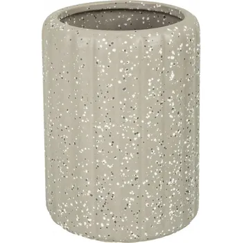 Držák na kartáček Kelímek na kartáčky do koupelny hnědý keramický PERU