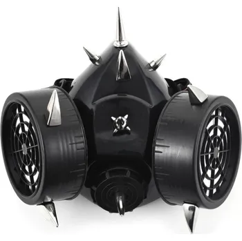 Kapota Steampunk postapo gothic plynová maska s hroty STEEL, Ostatní, skladem