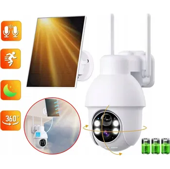 Bezpečnostní kamera ZEWNĘTRZNA KAMERA SOLARNA 5MPX WIFI IP OTOČNÁ BAREVNÉ NOČNÍ VIDĚNÍ 4x ZOOM